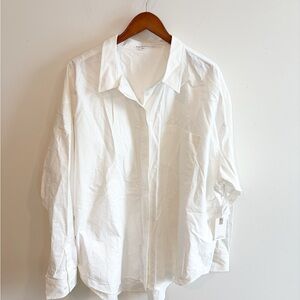 Good American Women’s White Button Down Shirt Plus Size 4XL NWT